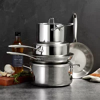 Tramontina Gourmet Tri-Ply Clad 18/10 Stainless Steel -pc. Induction-Ready Cookware Set