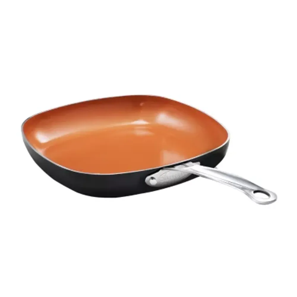 Gotham Steel 11'' Nonstick Square Fry Pan with Stay Cool Handle