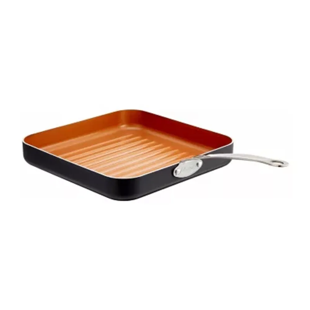 Gotham Steel Copper Cast Textured 10.5'' Nonstick Square Griddle Pan