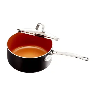 Gotham Steel Hammered Copper 2.5qt Sauce Pan with Lid