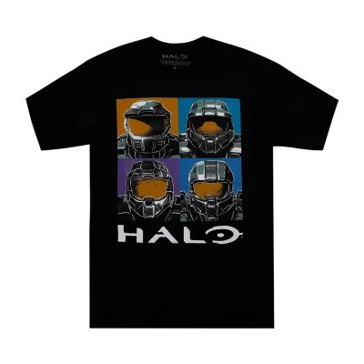 Halo Mens Crew Neck Short Sleeve Classic Fit Graphic T-Shirt