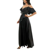 Premier Amour Womens Short Sleeve Evening Gown