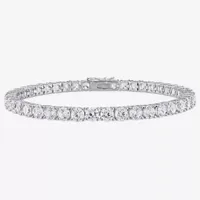 Lab Created White Sapphire Sterling Silver 7.25 Inch Tennis Bracelet