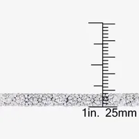Lab Created White Sapphire Sterling Silver 7.25 Inch Tennis Bracelet