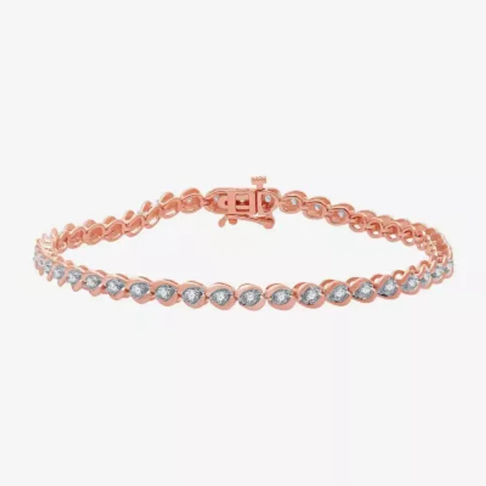 CT. T.W. Natural White Diamond 10K Rose Gold 7.5 Inch Tennis Bracelet