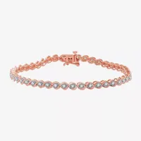 CT. T.W. Natural White Diamond 10K Rose Gold 7.5 Inch Tennis Bracelet