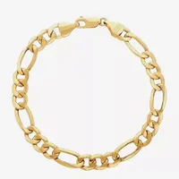 10K Gold Inch Hollow Figaro Chain Bracelet