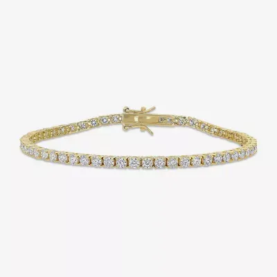 5 CT. T.W. Lab Created White Moissanite 18K Gold Over Silver Tennis Bracelet