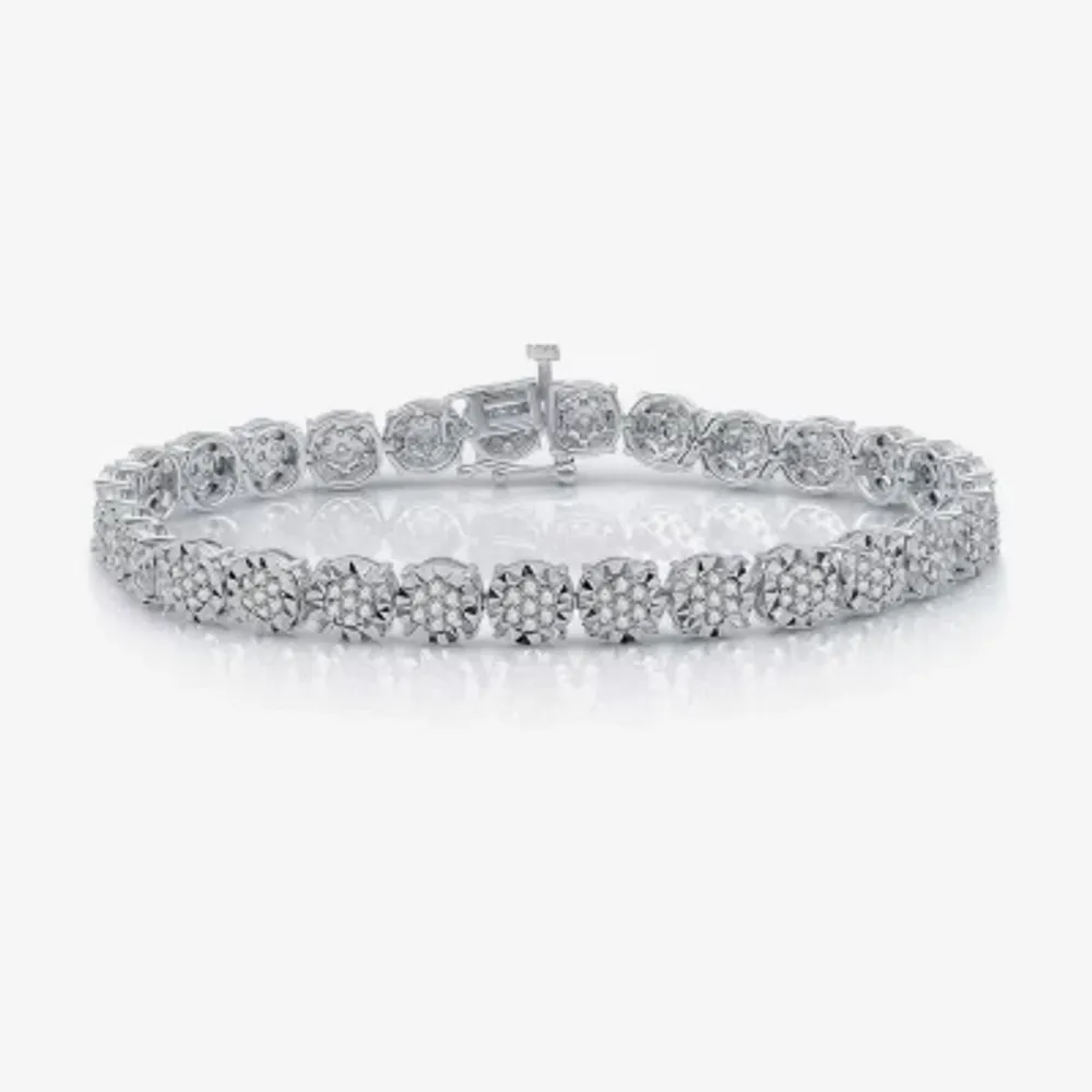 2 CT.T.W. Natural Diamond Sterling SIlver Tennis Bracelet