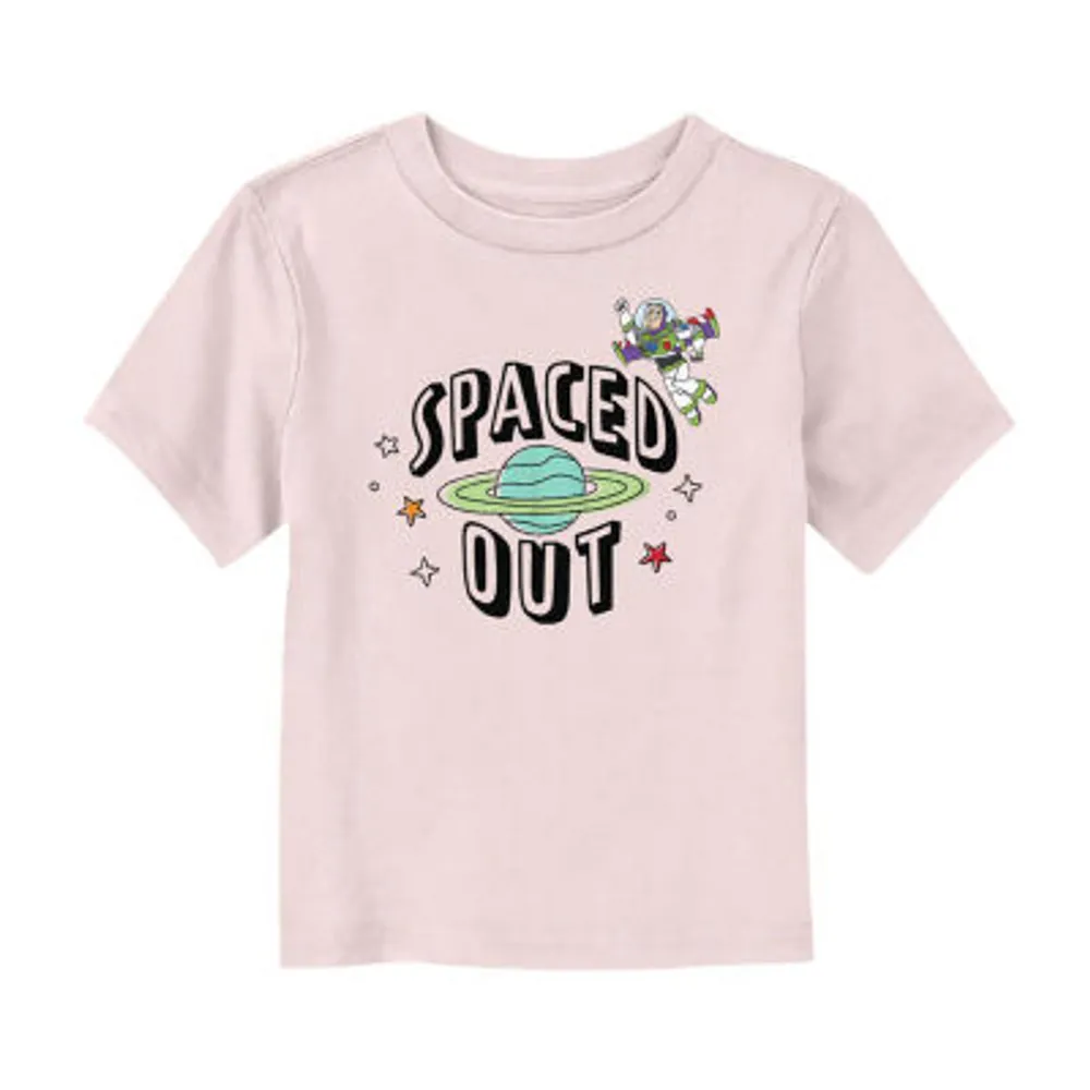 Disney Collection Toddler Girls Buzz Lightyear Crew Neck Short Sleeve Toy Story Graphic T-Shirt