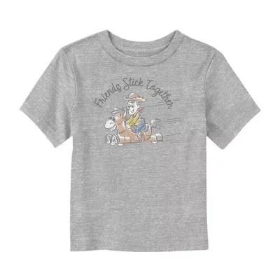 Disney Collection Toddler Unisex Woody Crew Neck Short Sleeve Toy Story Graphic T-Shirt