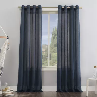 No 918 Erica Grommet Top Sheer Single Curtain Panel