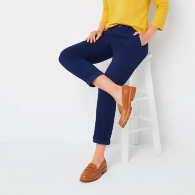 St. John's Bay Womens Mid Rise Slim Pant-Tall