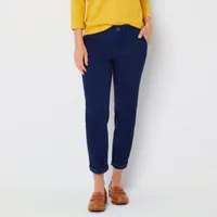 St. John's Bay Womens Mid Rise Slim Pant-Tall