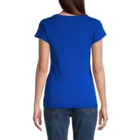 Liz Claiborne Womens Plus V Neck Short Sleeve T-Shirt