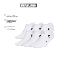 adidas Superlite 6 Pair No Show Socks Mens
