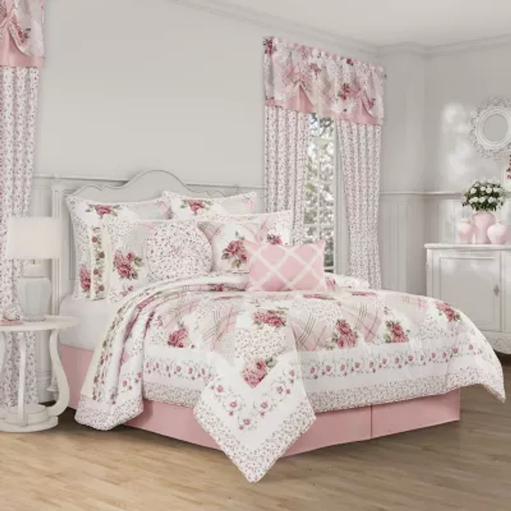 Royal Court Bungalow 4-pc. Floral Midweight Reversible Comforter Set