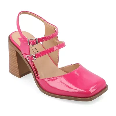 Journee Collection Womens Caisey Stacked Heel Pumps