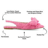 Journee Collection Womens Sabbrina Pointed Closed Toe Ballet Flats