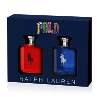 Ralph Lauren Polo 2-Pc (Red + Blue) Eau De Toilette Coffret Set ($60 Value)