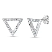 DiamonArt® 1/2 CT. T.W. White Cubic Zirconia Sterling Silver 11.7mm Stud Earrings