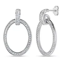 DiamonArt® 1 CT. T.W. White Cubic Zirconia Sterling Silver 25.4mm Stud Earrings