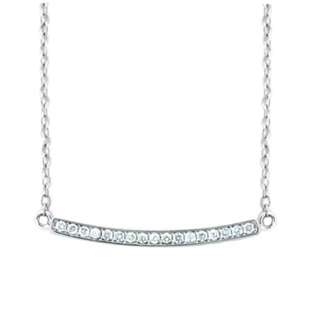 DiamonArt® Womens 1/3 CT. T.W. Lab Created White Cubic Zirconia Sterling Silver Pendant Necklace