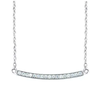 DiamonArt® Womens 1/3 CT. T.W. Lab Created White Cubic Zirconia Sterling Silver Pendant Necklace