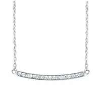 DiamonArt® Womens 1/3 CT. T.W. Lab Created White Cubic Zirconia Sterling Silver Pendant Necklace