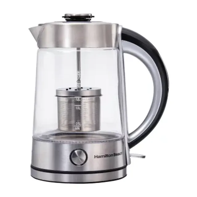 Brentwood Glass 1.7 Liter Electric Kettle with Tea Infuser in Black