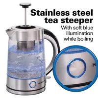 Hamilton Beach® Glass Electric Kettle With Tea Steeper