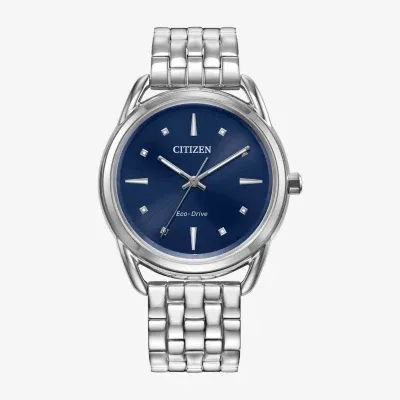 Citizen Womens Silver Tone Stainless Steel Bracelet Watch Fe7090-55l