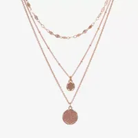 Bijoux Bar Delicates Rose Tone 16 Inch Link Round Strand Necklace