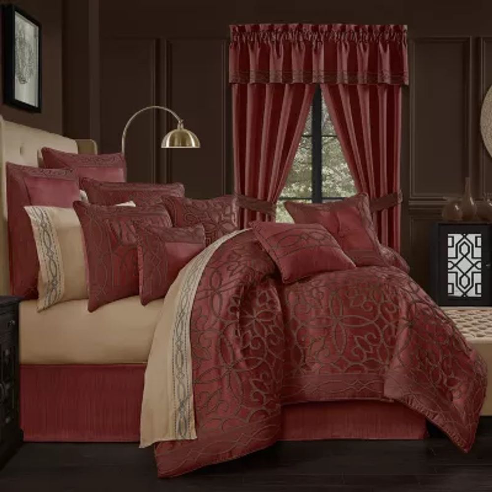 Five Queens Court Chianti 4-pc. Geometric Extra Weight Comforter Set