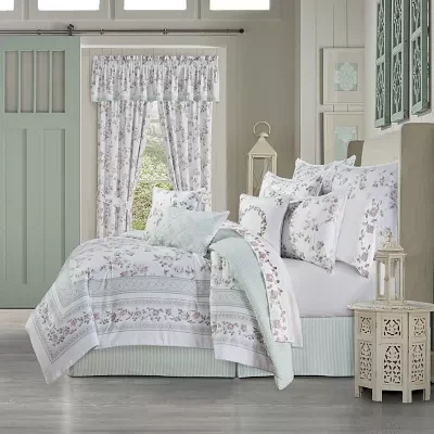 Royal Court Rialto Sage 4-pc. Floral Extra Weight Comforter Set