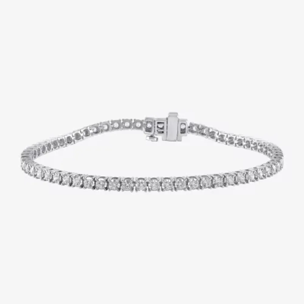 (H-I / I1) 2 CT. T.W. Lab Grown White Diamond 10K Gold 7.25 Inch Tennis Bracelet