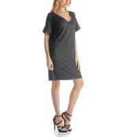 24seven Comfort Apparel Womens Short Sleeve A-Line Dress