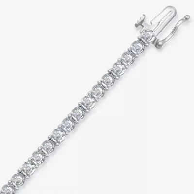 2 CT. T.W. Genuine White Diamond 10K Gold Tennis Bracelet