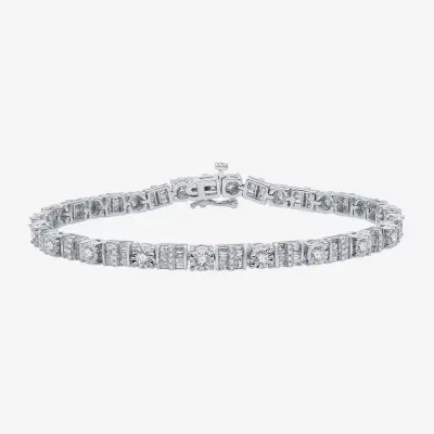 CT. T.W. Natural White Diamond 10K White Gold 7.5 Inch Tennis Bracelet