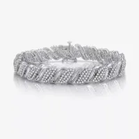 5 CT. T.W. Natural Diamond 10K White Gold Tennis Bracelet