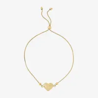 14K Gold Heart Bolo Bracelet