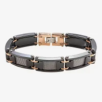 Men’s Two-Tone Stainless Steel & Black Ceramic Bracelet