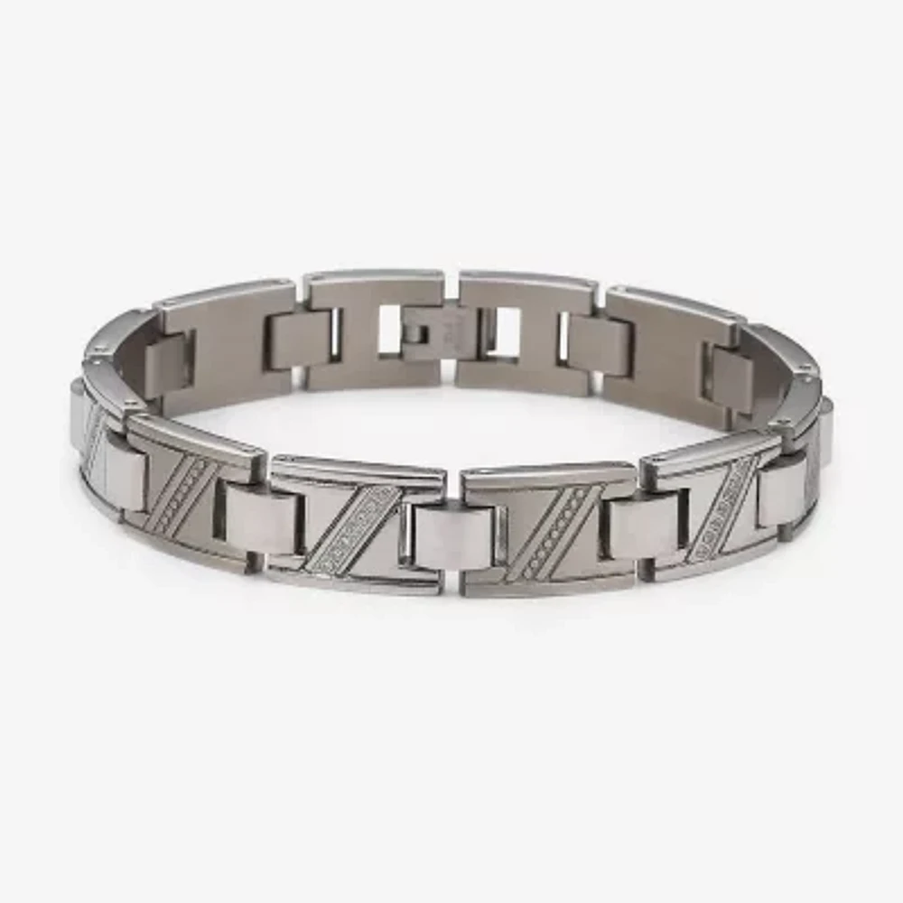 Men's Diamond Bracelet 1/10 CT. T.W. Stainless