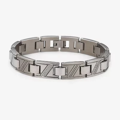 Men's Diamond Bracelet 1/10 CT. T.W. Stainless