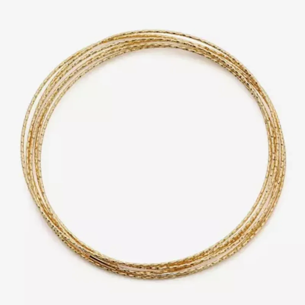 Made in Italy 10K Gold Over Silver Bangle Bracelet