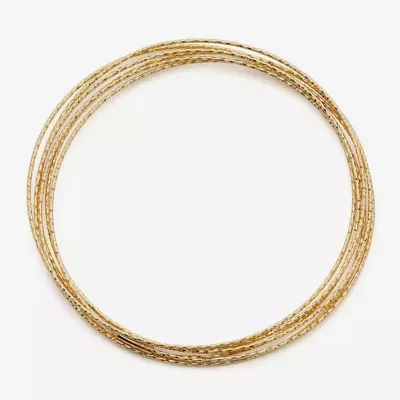 Made in Italy 10K Gold Over Silver Bangle Bracelet
