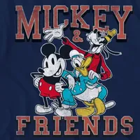 Mens Crew Neck Short Sleeve Regular Fit Mickey and Friends Graphic T-Shirt