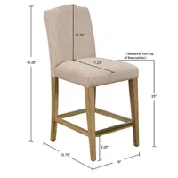 Martha Stewart Connor Counter Height Upholstered Bar Stool