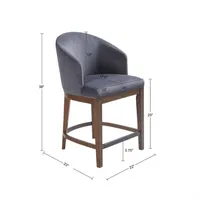 Martha Stewart Wheaton Counter Height Upholstered Bar Stool