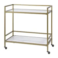 Martha Stewart Lionel Glass Top Serving Cart